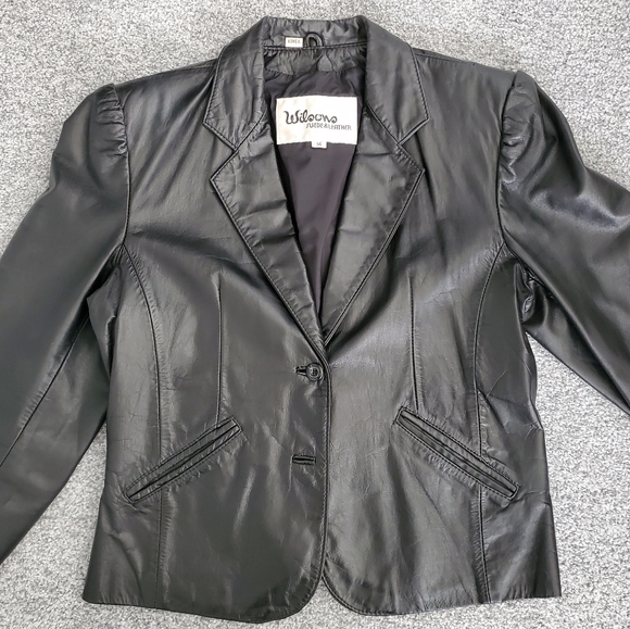 Wilsons Leather Jackets & Blazers - Black Genuine Leather Cropped Jacket
